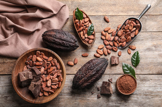 Cocoa beans are the raw material for many products
